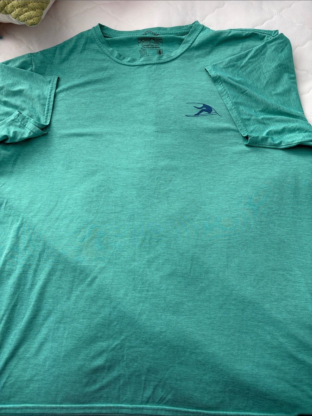 Patagonia Men's Teal Short-Sleeve Swim Rash Guard